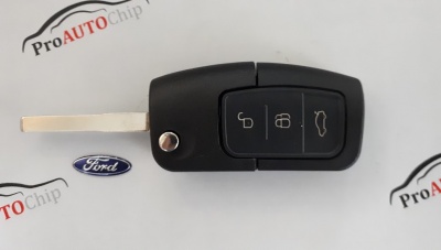 Корпус выкидного ключа Ford Focus  3 кнопки , HU101