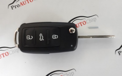 Корпус выкидного ключа 3 кнопки HU66 New Volkswagen